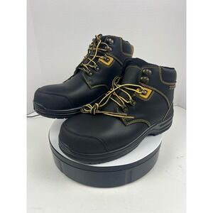 Orthofeet Granite Black Work Boots Men 12 D Medium Arch Comfort Orthopedic